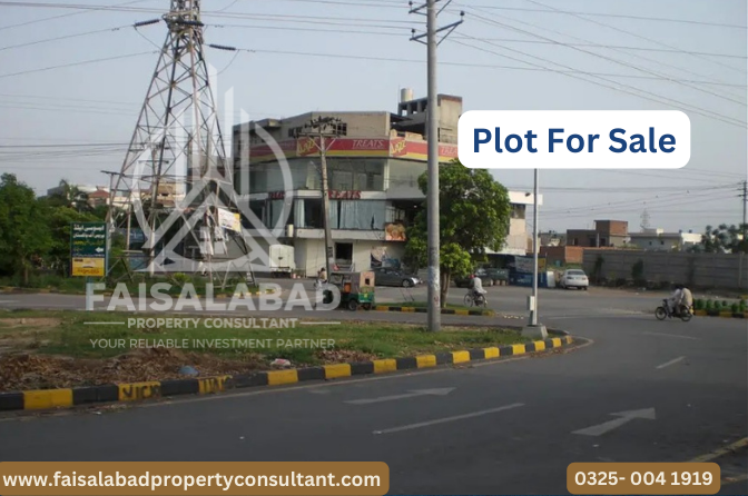 Plot for sale madina town canal road , faisalabad